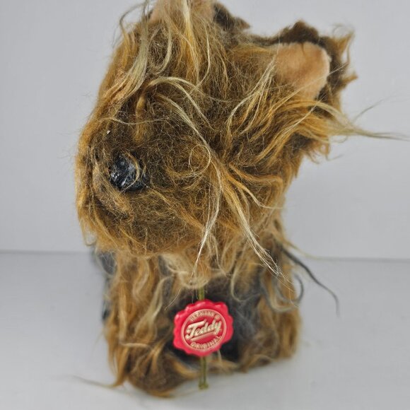 Hermann Teddy Original Shaggy Yorkie Dog Plush Figurine Yorkshire Terrier - Picture 2 of 8